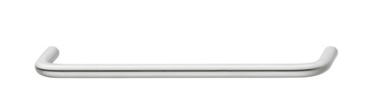 Tirador para mueble "D" de acero inoxidable, redondo